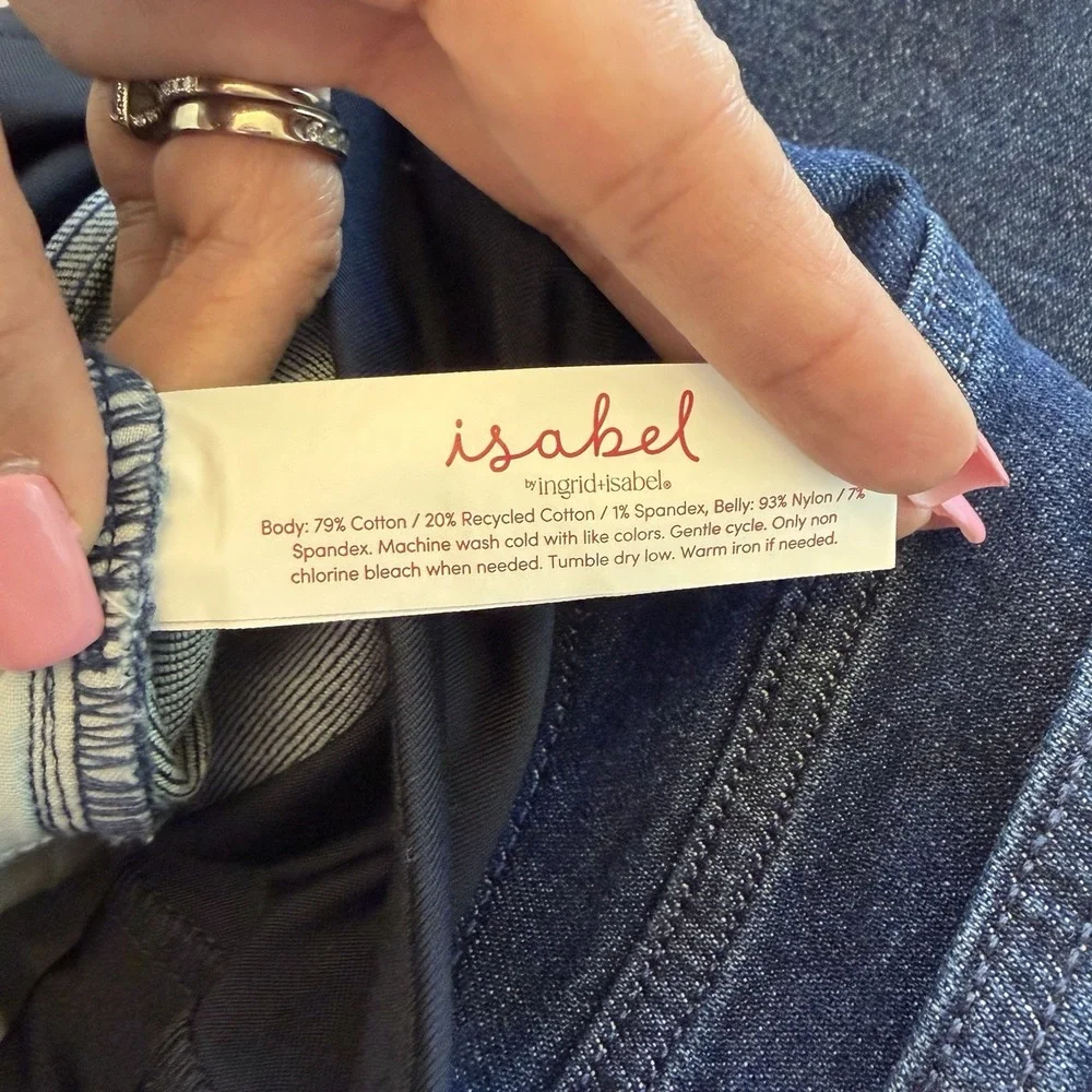 Isabel Maternity Jeans Size 4 Dark Wash‎ Over Belly Panel Stretch